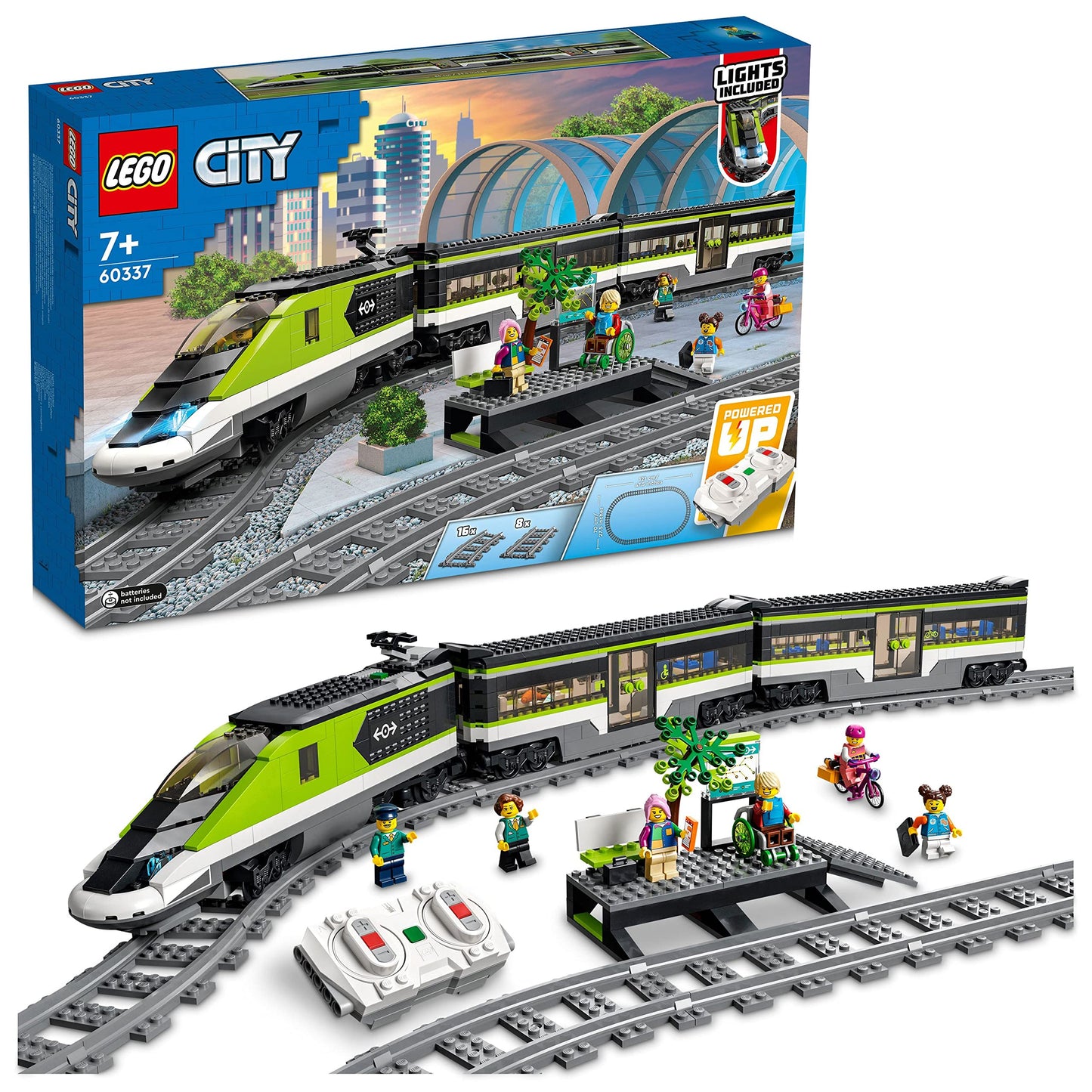 LEGO® City Ekspres Yolcu Treni 60337-7 Yaş ve Üzeri Çocuklar için Powered Up Teknolojili Oyuncak Tren Yapım Seti (764 Parça)