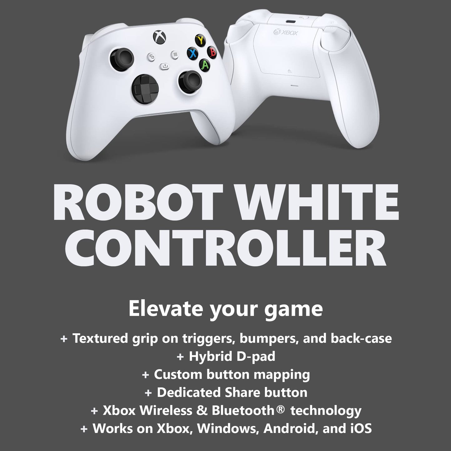 Xbox Core Wireless Controller – Robot White  (Microsoft TR Garantili)