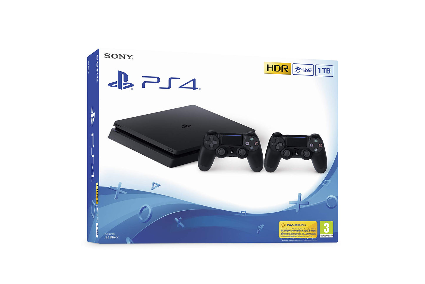 Sony Playstation 4 1TB Slim Game Console and DualShock v2 Controller
