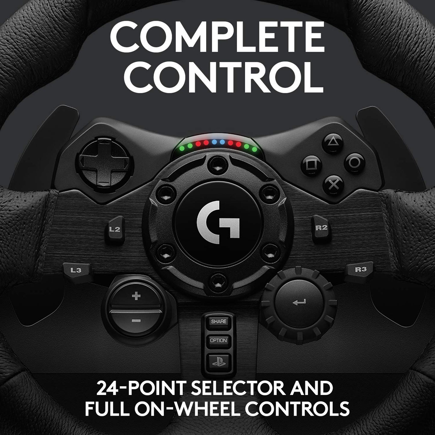 Logitech G923 Steering Wheel And Pedal, Ps4 And Pc, Black