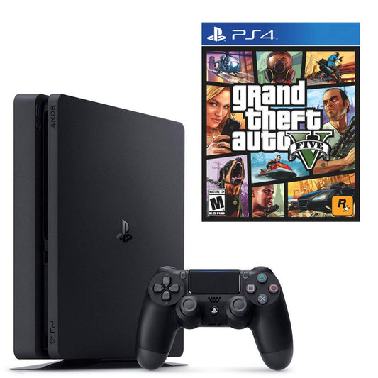 SONY PS4 SLIM 500GB GAME CONSOLE + PS4 GTA 5 GAME