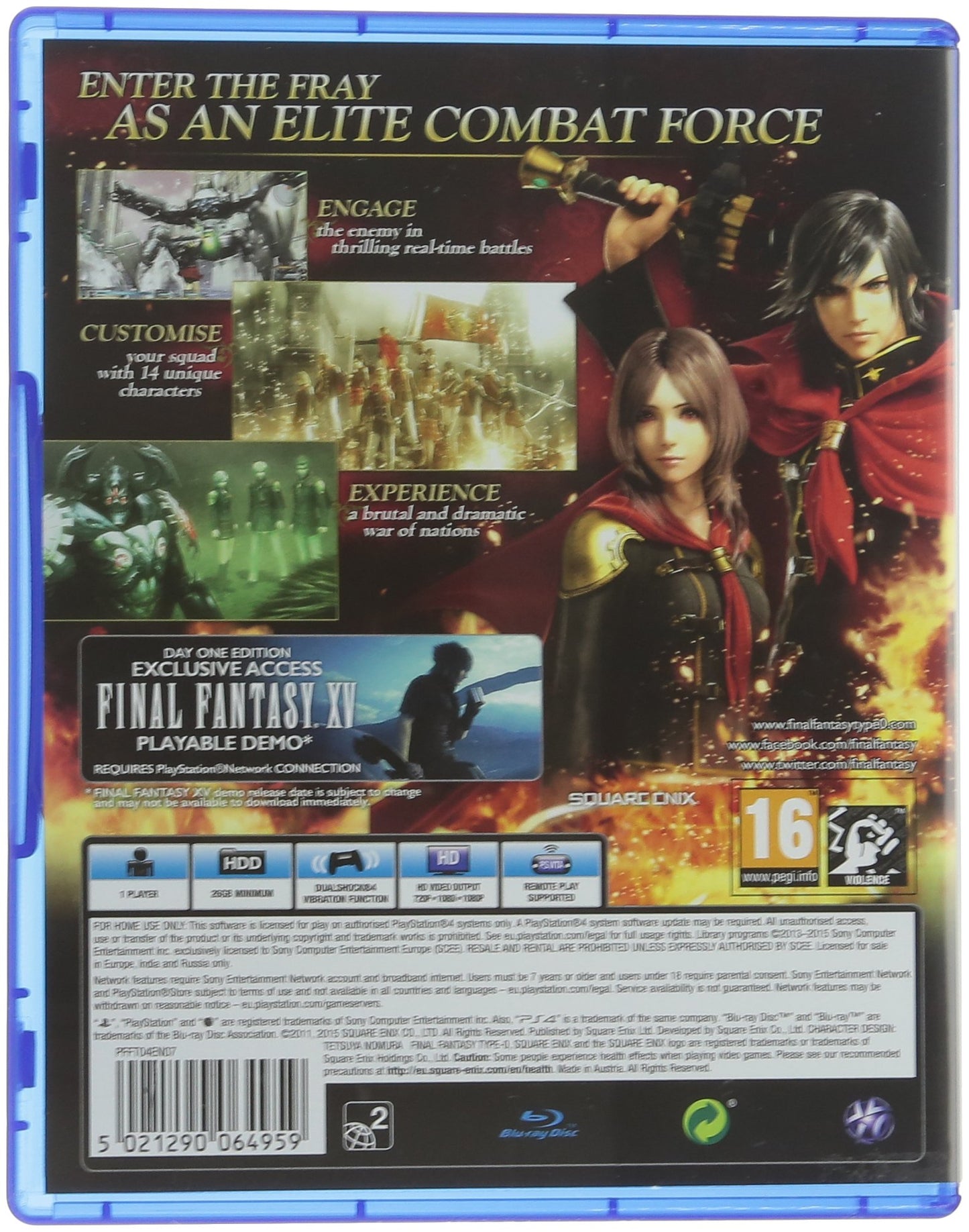 Square Enix Final FantasyType 0 Hd [Playstation 4]