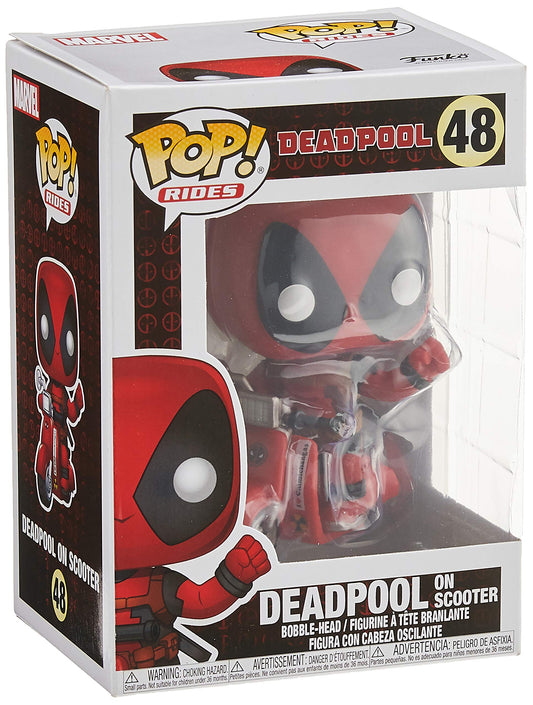 Funko Pop! Ride Marvel: Deadpool &amp; Scooter Collectible Figure, Multicolor"