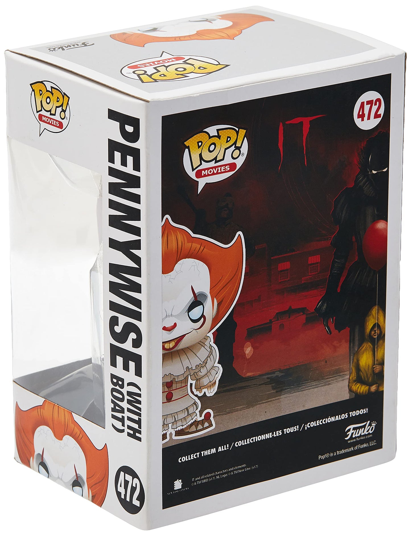 Funko POP! 20176 - Movies: IT - Pennywise with Boat Figure, Multicolor