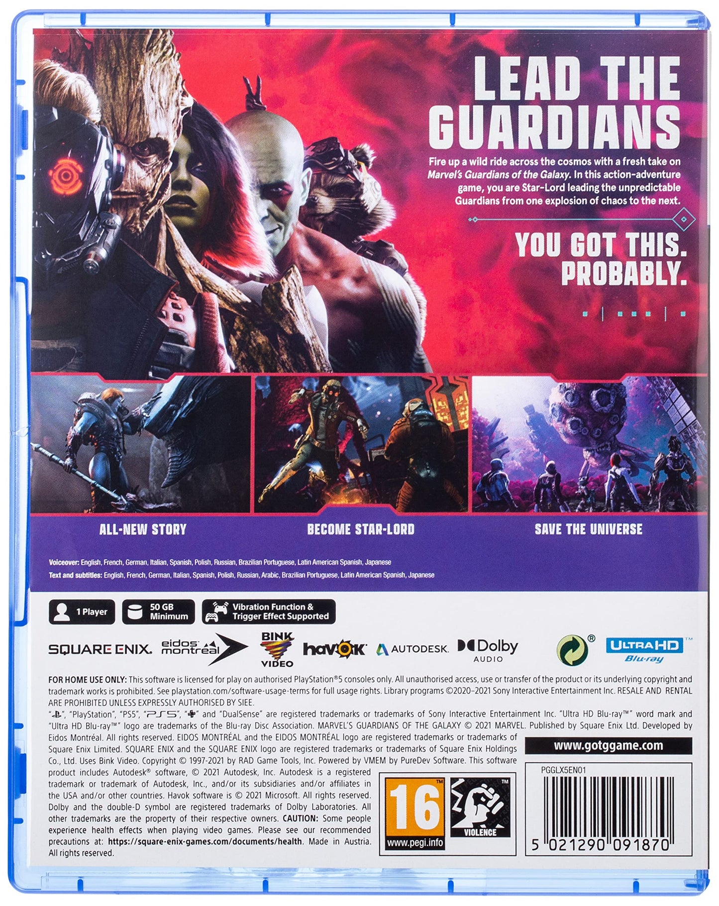 MARVELS GUARDIANS OF THE GALAXY PS5 GAME